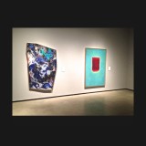 Graham Peacock's Starry Night, 1986, with a painting by Doug Haynes at the Art Gallery of Alberta's '90 x 90 ' Anniversary Exhibition Summer 2014