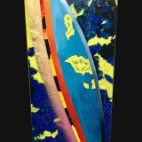 Untitled 2017approx 60 x 26 inchesAcrylic on canvas with collage