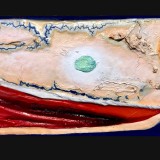 Untitled 2017approx 38 x 60 inchesAcrylic on canvas with collage