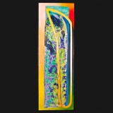 Tropical Point, 2013 Acrylic on Canvas, 77 1/2 x 27 1/4 x 1 inches