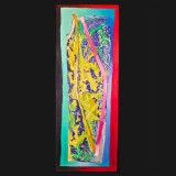 Rose Bow, 2013 Acrylic on Canvas, 80 x 29 3/4 x 1 inches