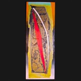 Cleopatra's Bow, 2013 Acrylic on Canvas, 84 x 31 1/4 x 1 inches