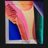 EMBOLDENED, 'Within the Frame’, Suite Two, 2016- 2017,36 x 32 inches,  Acrylics with Canvas Collage